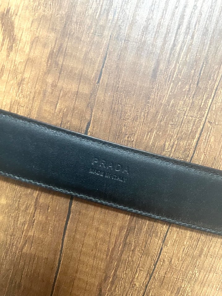 Prada Siyah Erkek Deri Kemer - Görsel 4