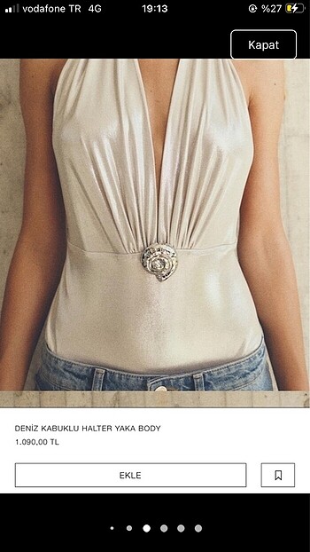 Zara Zara halter yaka Body