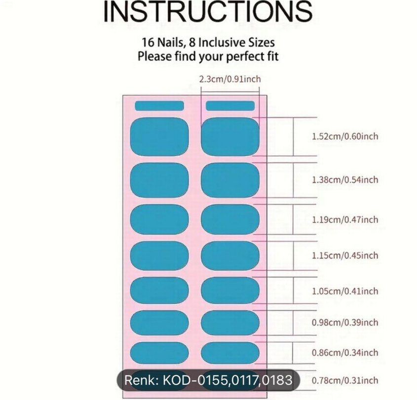 Uv ışıkla sertleşen Jel tırnak sticker - Görsel 2