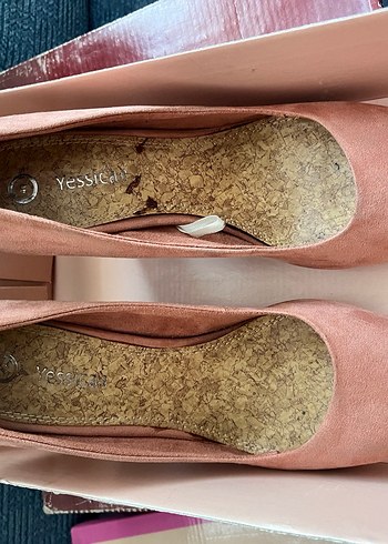 Bej Süet Dolgu Topuklu Kadın Stiletto - Görsel 7