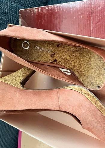 Bej Süet Dolgu Topuklu Kadın Stiletto - Görsel 6