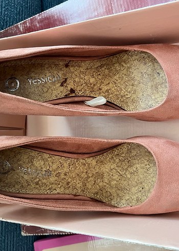 Bej Süet Dolgu Topuklu Kadın Stiletto - Görsel 8