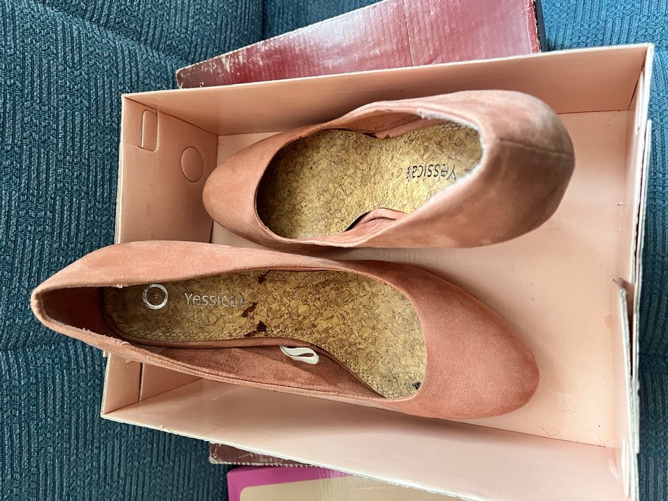 Bej Süet Dolgu Topuklu Kadın Stiletto - Görsel 2