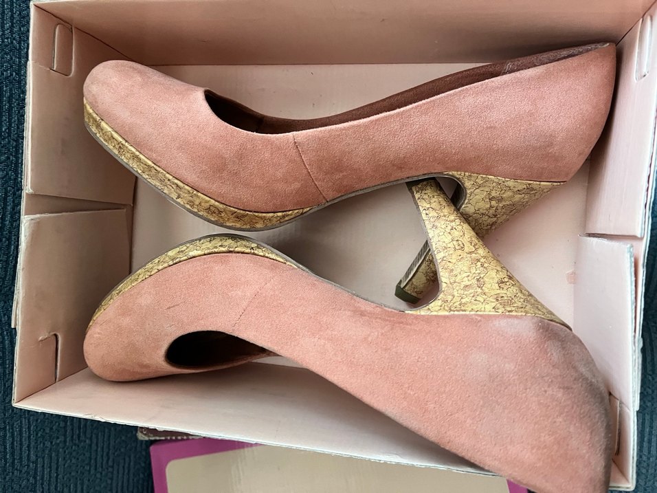 Bej Süet Dolgu Topuklu Kadın Stiletto - Görsel 3