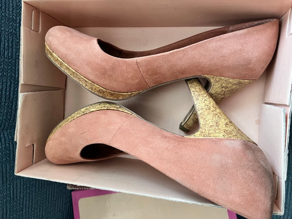 Bej Süet Dolgu Topuklu Kadın Stiletto - Görsel 4