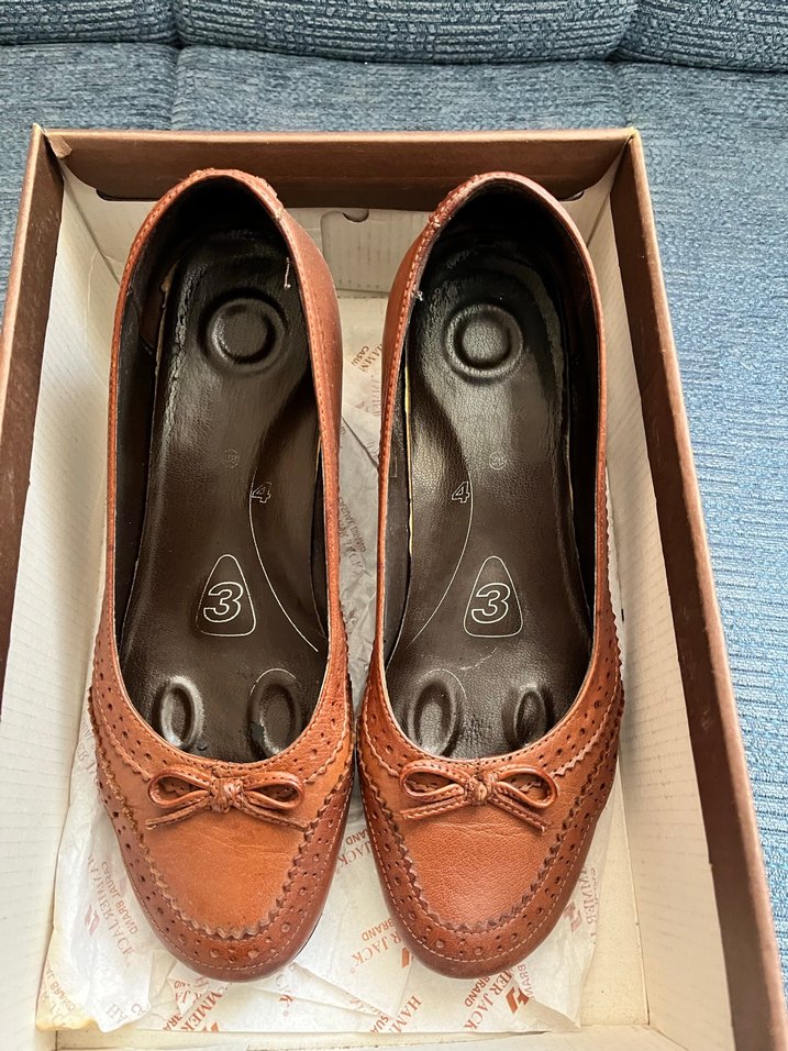 Kahverengi Deri Kadın Dolgu Topuklu Klasik Ayakkabı - Görsel 4