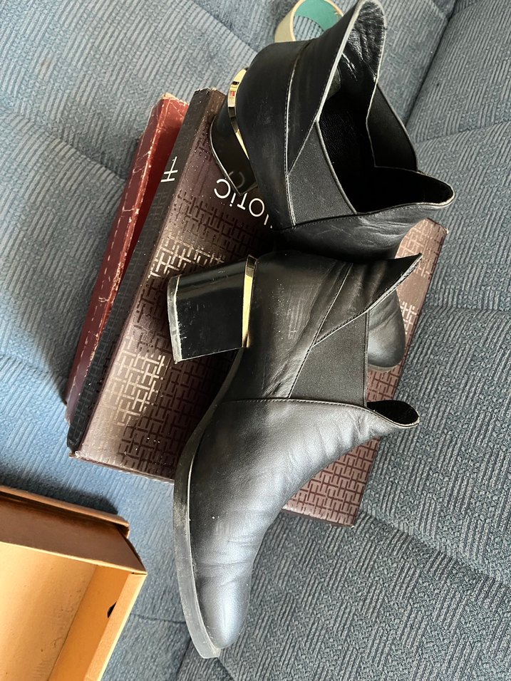 Kahverengi Tokalı Deri Kadın Bot - Görsel 3