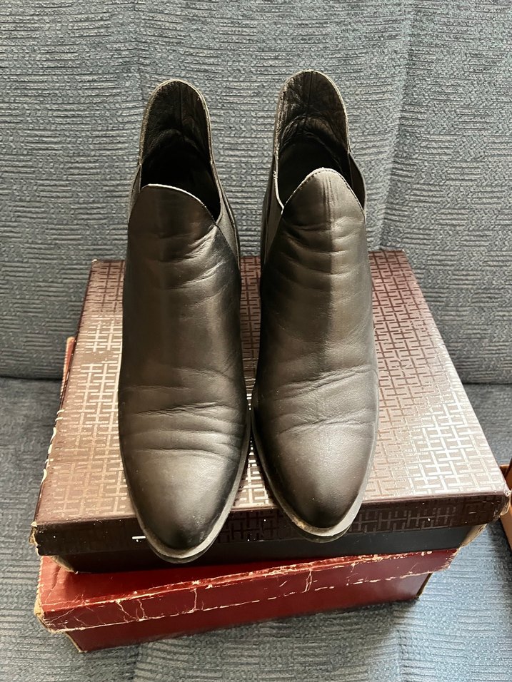 Kahverengi Tokalı Deri Kadın Bot - Görsel 2