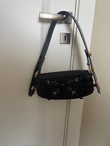 Manc Lilith Black Croc Çanta