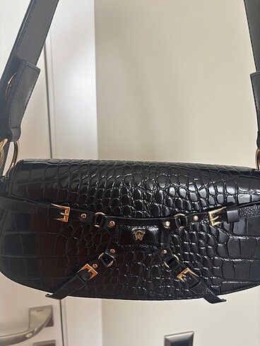 Diğer Manc Lilith Black Croc Çanta