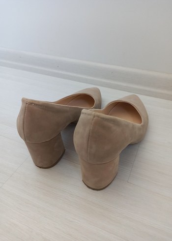 Bej Süet Kadın Topuklu Stiletto - Görsel 2