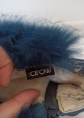 Mavi Kürklü Kadın Ayakkabı - Görsel 4