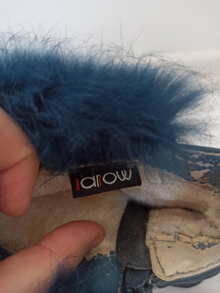 Mavi Kürklü Kadın Ayakkabı - Görsel 4