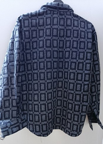 Cafes Marka Gri Desenli Uzun Kollu Denim Erkek Gömlek - Görsel 3