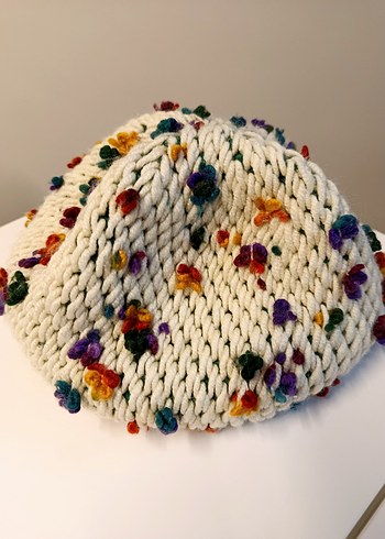 Çok Renkli Örgü Kadın Bere - Görsel 2