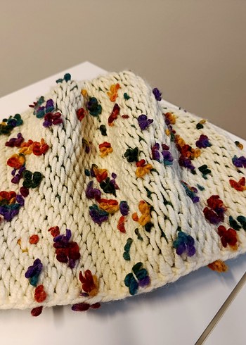 Çok Renkli Örgü Kadın Bere - Görsel 3