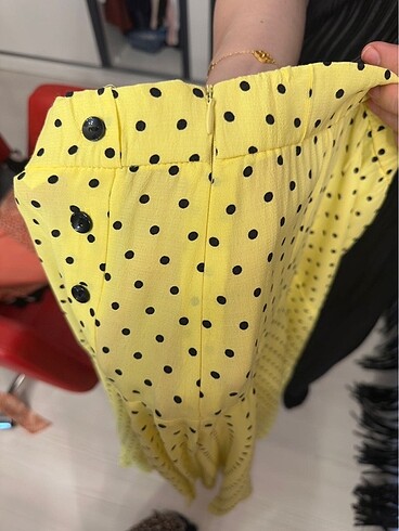 s Beden çeşitli Renk Zara puantiyeli etek