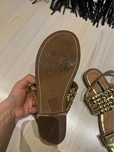 38 Beden altın Renk İPEKYOL SANDALET
