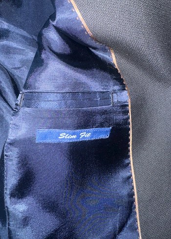 Düğmeli Koyu Mavi Erkek Takım Ceketi - Görsel 6