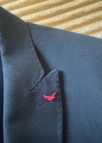 Düğmeli Koyu Mavi Erkek Takım Ceketi - Görsel 2