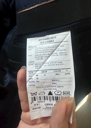 Düğmeli Koyu Mavi Erkek Takım Ceketi - Görsel 5