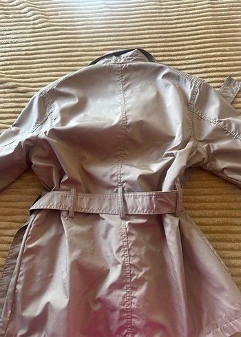 Düğmeli Bej Midi Trençkot - Görsel 4