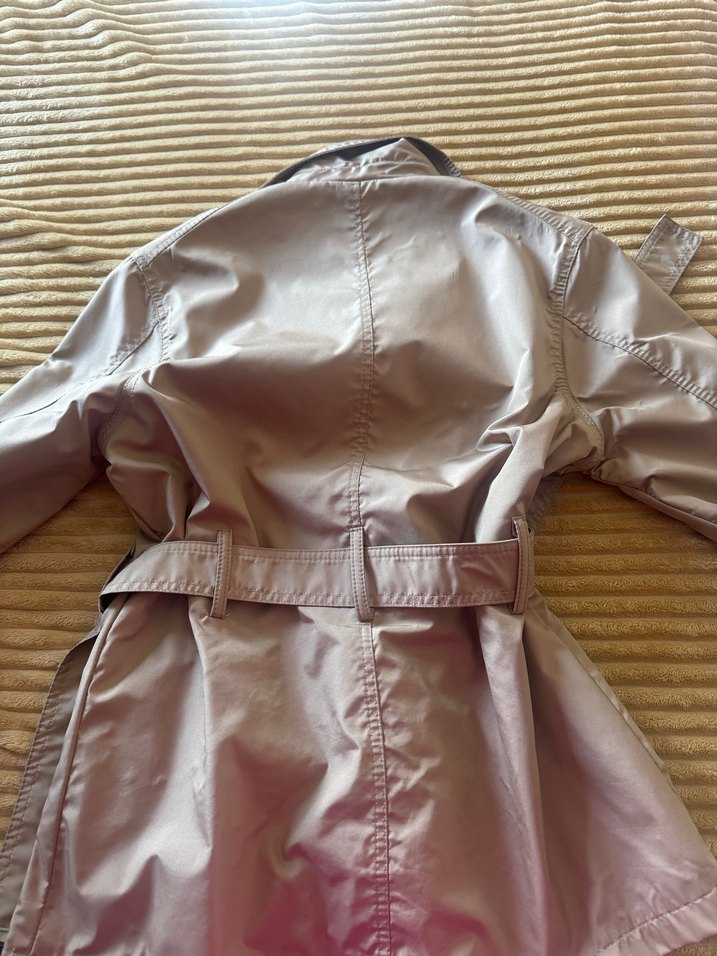 Düğmeli Bej Midi Trençkot - Görsel 4