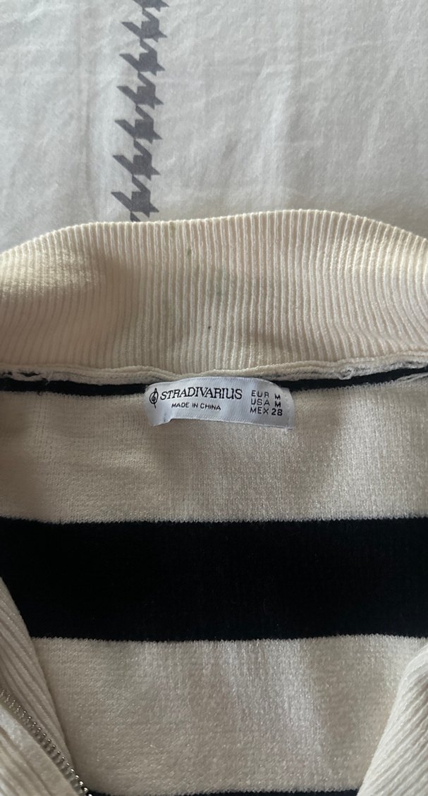 Kadın Çizgili Pamuklu Uzun Kollu Triko - Görsel 3