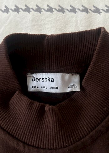 Kadın Kahverengi Süet Sweatshirt - Görsel 3