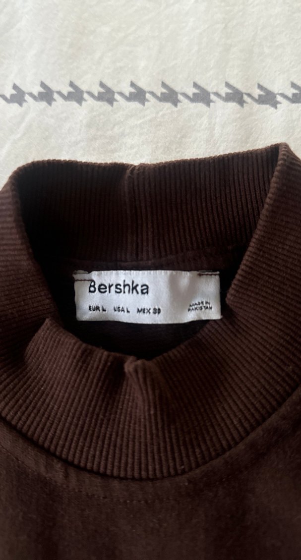 Kadın Kahverengi Süet Sweatshirt - Görsel 3