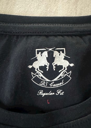 Erkek Siyah Baskılı Pamuklu Tişört - Görsel 2