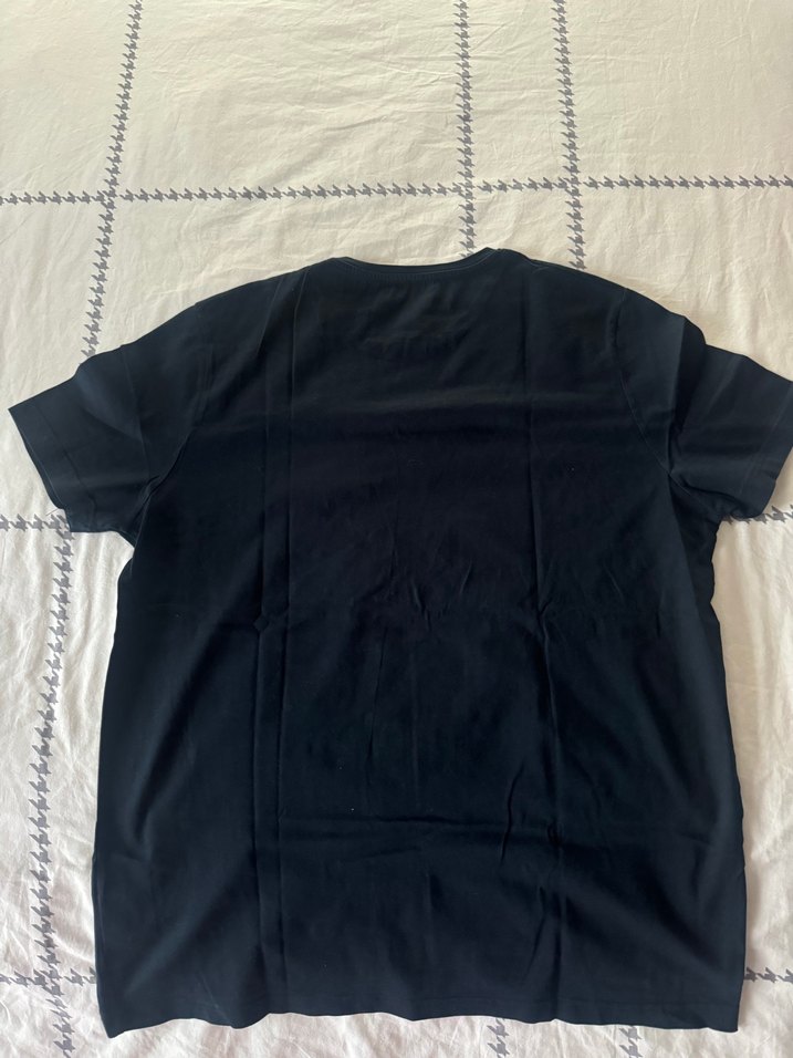 Erkek Siyah Baskılı Pamuklu Tişört - Görsel 3