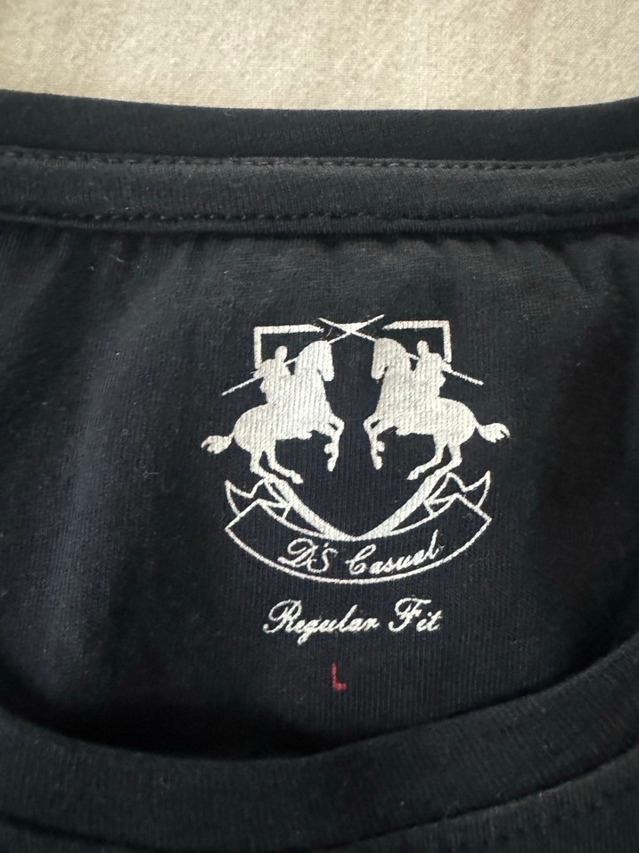 Erkek Siyah Baskılı Pamuklu Tişört - Görsel 2