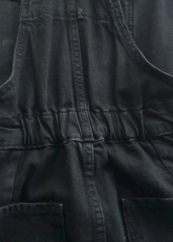 kadın Siyah kot Tulum Elbise - Görsel 8