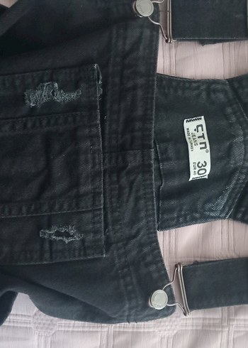 kadın Siyah kot Tulum Elbise - Görsel 11