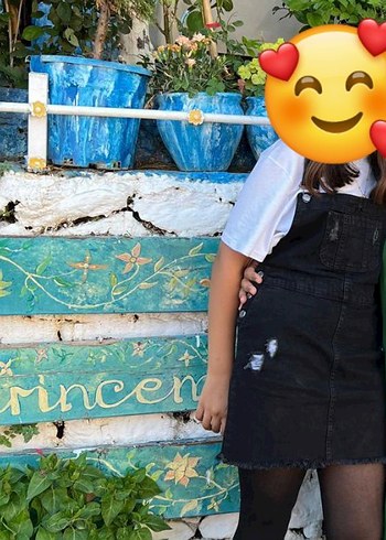 kadın Siyah kot Tulum Elbise - Görsel 2