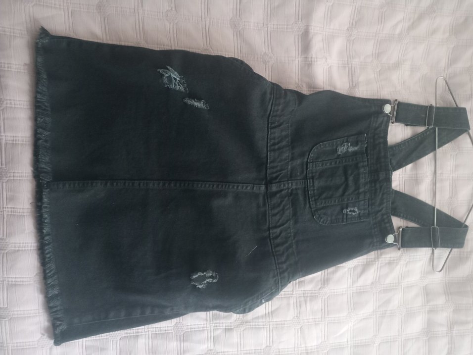 kadın Siyah kot Tulum Elbise - Görsel 5