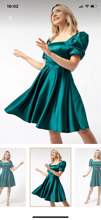 Trendyol & Milla lafaba midi saten elbise etiketli