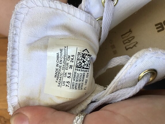 38 Beden beyaz Renk Converse 38 Numara