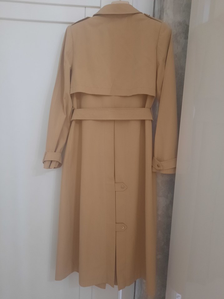 Bej Uzun Kadın Trençkot - Görsel 2
