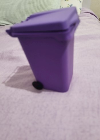 Mor Velcro Kapaklı küçük çöp kovası - Görsel 2