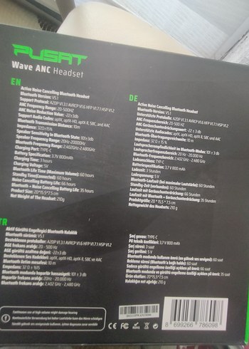 pusat wave ANC headset
Bluetooth  Gürültü Engelleme Kulaklık - Görsel 7