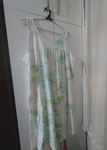 Uzun Kesim, Kolsuz, Bohem Batik Desenli Kadın Gecelik - Görsel 2