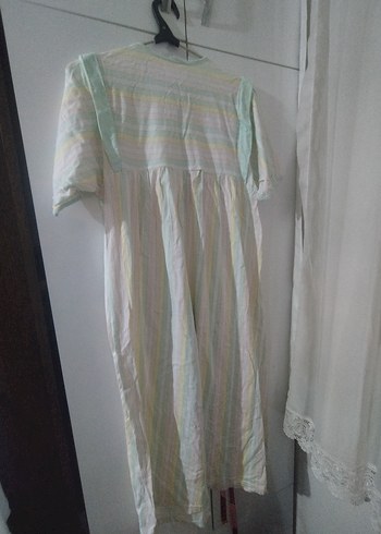 Bohem Uzun Kollu Pastel Renkli Kadın Gecelik - Görsel 2