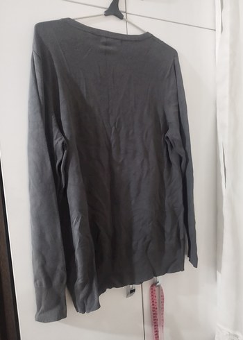 Gri Kadın Uzun Kollu Triko Kazak ekol marka - Görsel 2