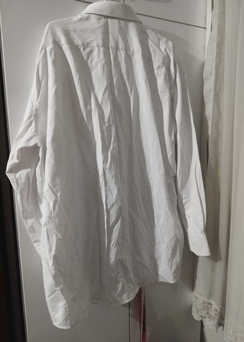 Erkek Beyaz Kiğılı Uzun Kollu Gömlek - Görsel 2