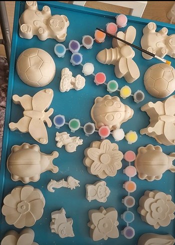 Beyaz taş boyama seti - Görsel 7