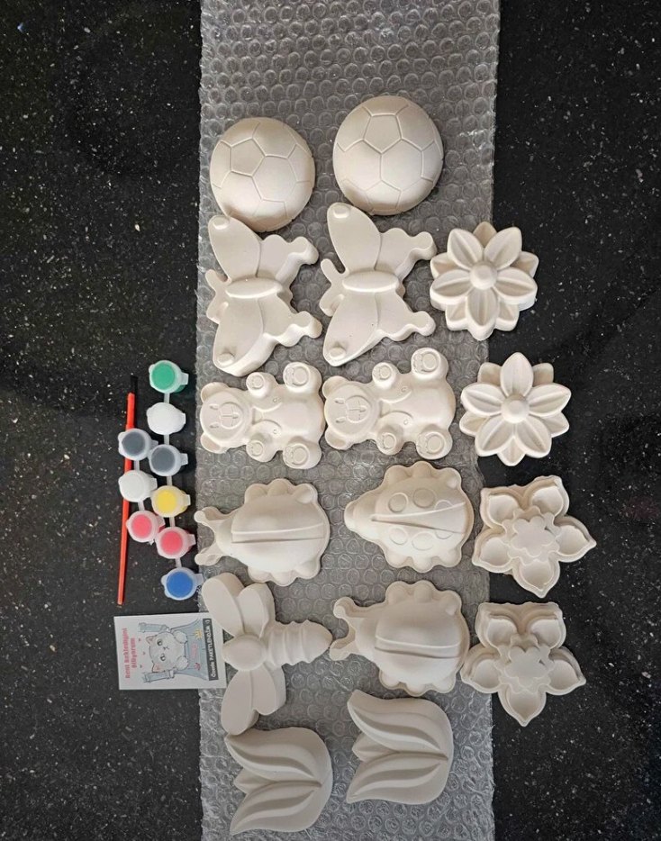 Beyaz taş boyama seti - Görsel 5