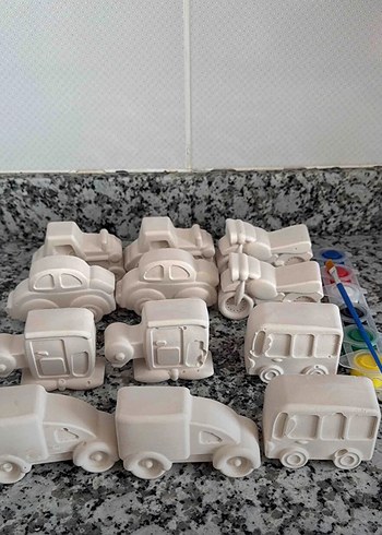 Taşıtlar taş boyama seti - Görsel 2