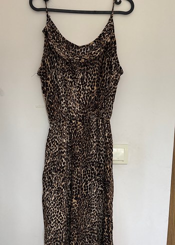 Leopar Desenli Kadın Elbise